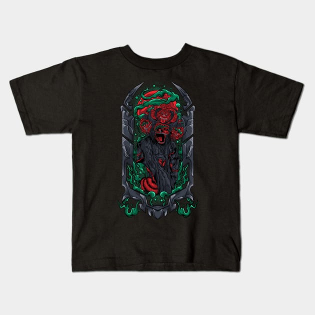 Barong Indonesian mecha Kids T-Shirt by Stenau Artwerk